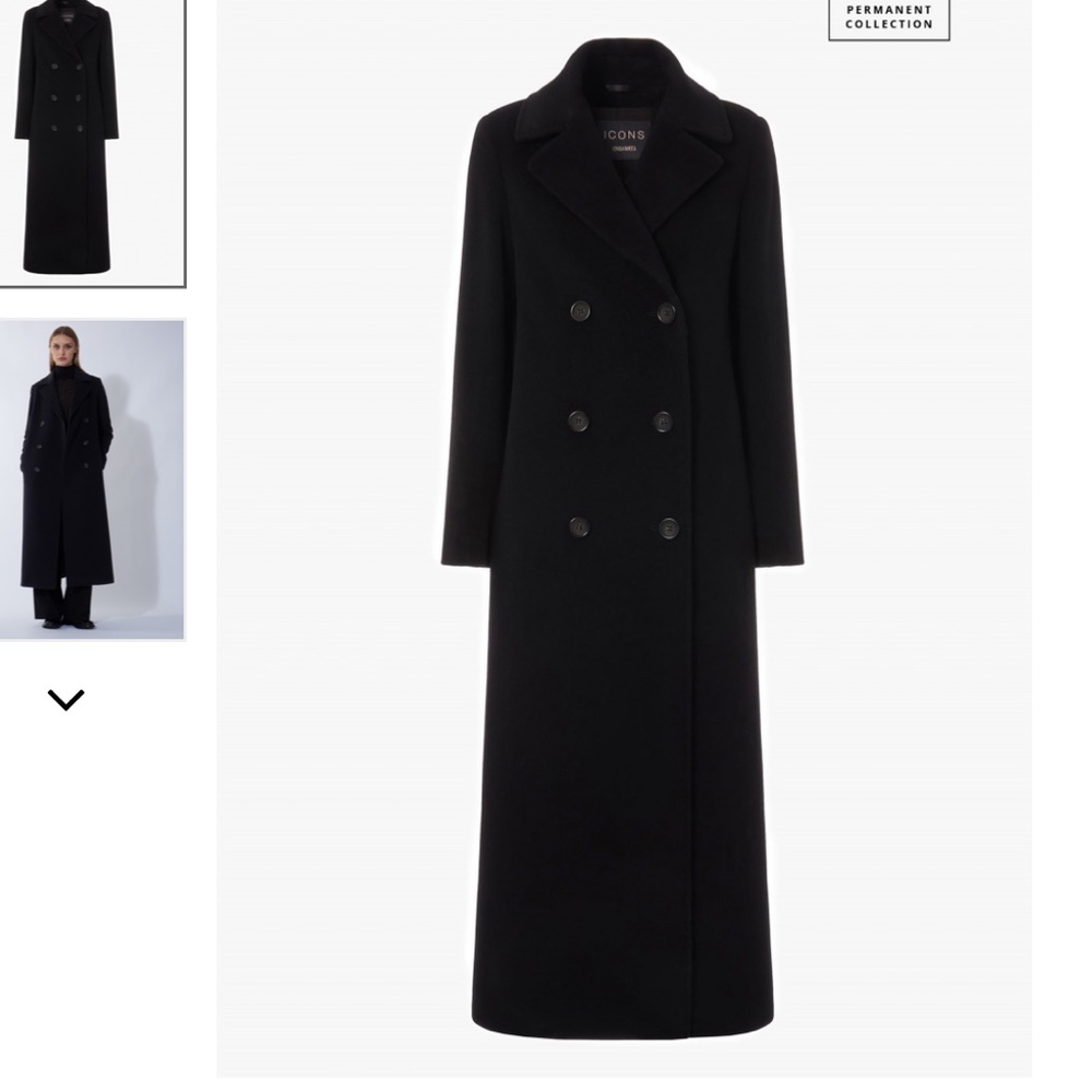 Cinzia‎ Rocca Icons Long Double Breasted 6 Button Wool Cashmere Trench Coat US 2 - Picture 3 of 13